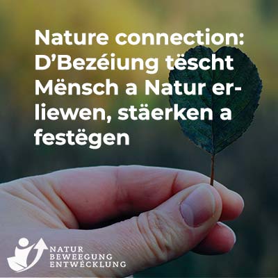 Nature connection: D’Bezéiung tëscht Mënsch a Natur erliewen, stäerken a festëgen 
